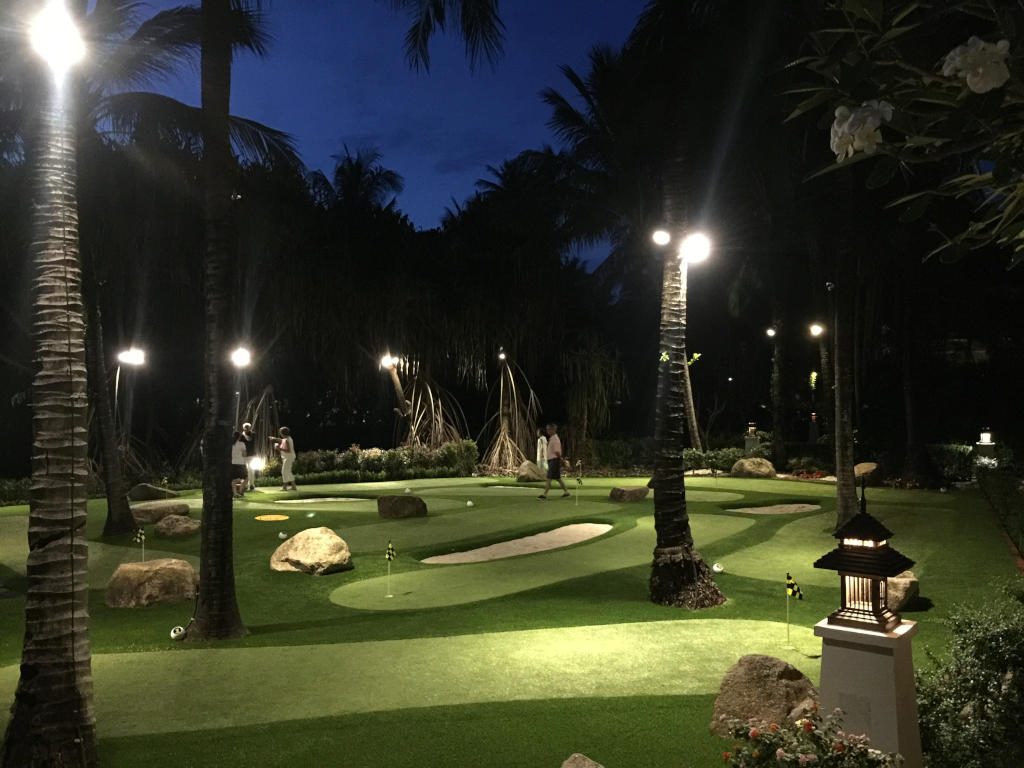 Use themed greens for your Augusta mini golf course.