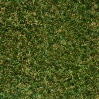 Close up image of brown and green artificial grass